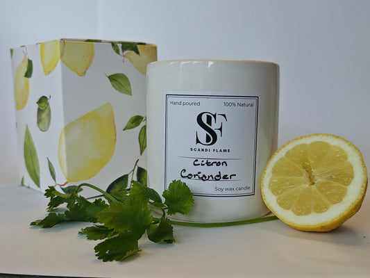 Citron Coriander in ceramic jar